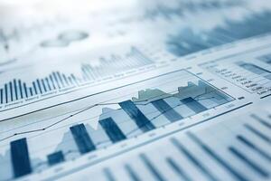 This visual display features an array of analytics data represented through various charts and graphs, emphasizing key insights and trends. photo