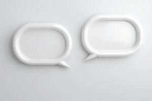 A clean, solid backdrop features a modern chat window design, inviting communication and interaction in a simple format. photo