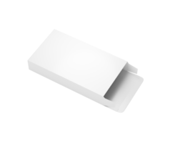 3d Empty White Open Rectangular Box Mockup For Pharmacy Packaging Concept Top View 3d Illustration png