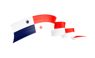 3d Flag Of Panama 3d Shiny Waving Twisted Ribbon Flag 3d Illustration png