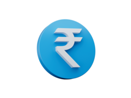 3d Currency icon symbols sign Indian Rupee INR 3d illustration png