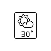 weather forecast icon ,partly sunny icon,30 degrees celsius. Perfect for web and app interfaces, presentations, infographics, etc. vector