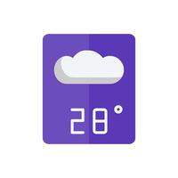 weather forecast icon , cloudy icon,26 degrees celsius. Perfect for web and app interfaces, presentations, infographics, etc. vector