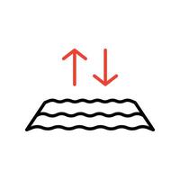 tide icon, weather line icon isolated on white background, suitable for websites, blogs, logos, graphic design, social media, UI, mobile apps, vector