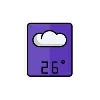 weather forecast icon , cloudy icon,26 degrees celsius. Perfect for web and app interfaces, presentations, infographics, etc. vector