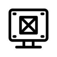 computer icon. line icon for your website, mobile, presentation, and logo design. vector