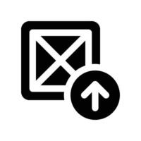 export icon. glyph icon for your website, mobile, presentation, and logo design. vector