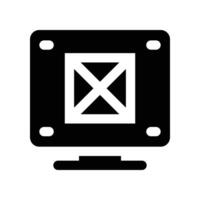 computer icon. glyph icon for your website, mobile, presentation, and logo design. vector
