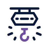 crane icon. dual tone icon for your website, mobile, presentation, and logo design. vector