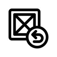 return icon. line icon for your website, mobile, presentation, and logo design. vector