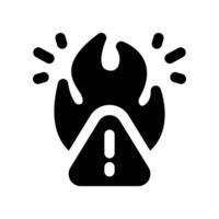 flammable icon. glyph icon for your website, mobile, presentation, and logo design. vector