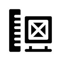 measure icon. glyph icon for your website, mobile, presentation, and logo design. vector