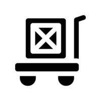 trolley icon. glyph icon for your website, mobile, presentation, and logo design. vector