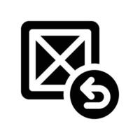 return icon. glyph icon for your website, mobile, presentation, and logo design. vector