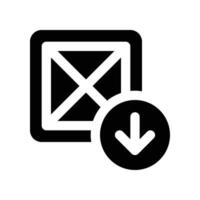import icon. glyph icon for your website, mobile, presentation, and logo design. vector