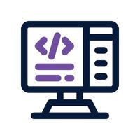 development icon. dual tone icon for your website, mobile, presentation, and logo design. vector