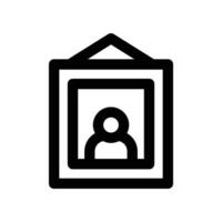 portrait icon. line icon for your website, mobile, presentation, and logo design. vector