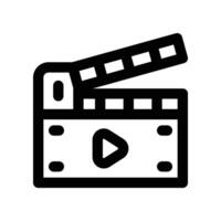 clapper board icon. line icon for your website, mobile, presentation, and logo design. vector
