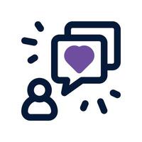 influencer icon. dual tone icon for your website, mobile, presentation, and logo design. vector