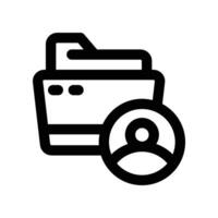 portfolio icon. line icon for your website, mobile, presentation, and logo design. vector