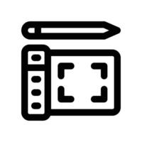 graphic tablet icon. line icon for your website, mobile, presentation, and logo design. vector