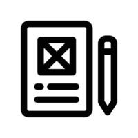 report icon. line icon for your website, mobile, presentation, and logo design. vector