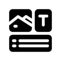 layout icon. glyph icon for your website, mobile, presentation, and logo design. vector