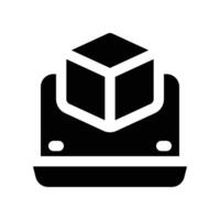 3d modeling icon. glyph icon for your website, mobile, presentation, and logo design. vector