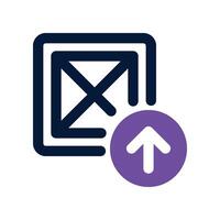 export icon. dual tone icon for your website, mobile, presentation, and logo design. vector
