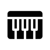 piano icon. glyph icon for your website, mobile, presentation, and logo design. vector