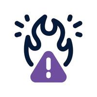 flammable icon. dual tone icon for your website, mobile, presentation, and logo design. vector