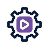 content management icon. dual tone icon for your website, mobile, presentation, and logo design. vector