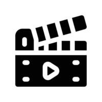 clapper board icon. glyph icon for your website, mobile, presentation, and logo design. vector