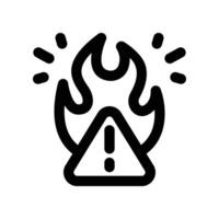 flammable icon. line icon for your website, mobile, presentation, and logo design. vector