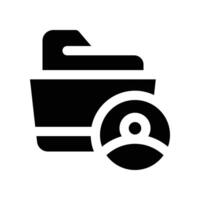 portfolio icon. glyph icon for your website, mobile, presentation, and logo design. vector