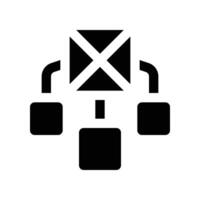 distribute icon. glyph icon for your website, mobile, presentation, and logo design. vector