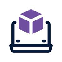 3d modeling icon. dual tone icon for your website, mobile, presentation, and logo design. vector