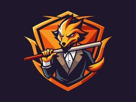 Fox Mascot Design for Esport and Gaming Logo vector