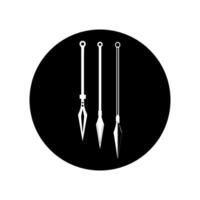 Spear set icon vector