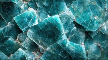 Close-up of an amazonite stone showcasing intricate textures. photo