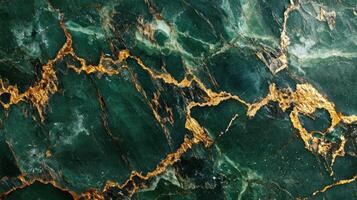 Polished fuchsite stone with striking green and gold coloration, highlighting its complex patterns. photo