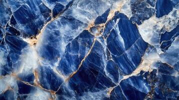 Detailed view of sodalite showcasing vibrant blue and white contrasts photo