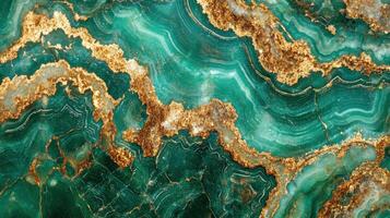 Polished fuchsite stone with striking green and gold coloration, highlighting its complex patterns. photo