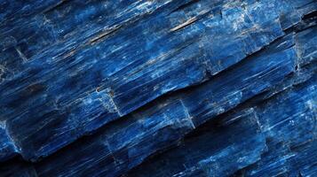 Close-up of kyanite with rich blue hues and unique striated patterns. photo