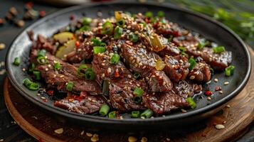 Sizzling Beef Stir-Fry with Sesame Seeds and Green Onions photo