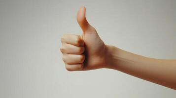 A Hand Giving a Thumbs Up Gesture photo