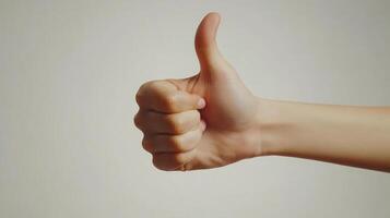 A Hand Giving a Thumbs Up Gesture photo