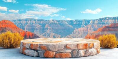 Stone Platform with Grand Canyon Vista photo