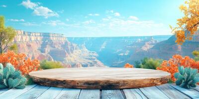 Wooden Platform Overlooking the Grand Canyon photo