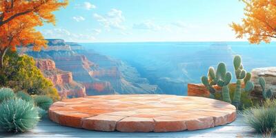 Stone Platform Overlooking the Grand Canyon photo